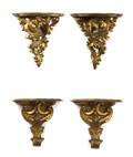 A Pair of Italian Giltwood Wall Brackets