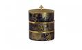 193 Fr Antique Reliquary 3Tiered Brass Containers