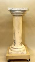 Large Marble Column Motif Pedestal