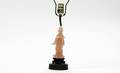 310 Antique Rose Quartz Quan Yin Table Lamp