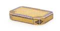 A Continental Gold and Enameled Snuff Box possibly Swiss