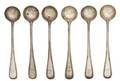 A Set of Six Victorian Silver Mustard Spoons George William Adams