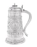 A German Silver Baroque Style Tankard