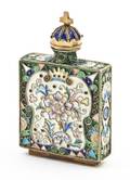 A Russian Silver Enameled Snuff Bottle