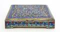 A Silvered Metal Cloisonne Box