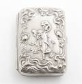 An American Art Nouveau Silverplate Ladys Cigarette Case