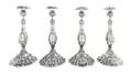 A Set of Four American Sterling Silver Candlesticks Redlich  Co for Spaulding