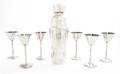 An American Arts  Crafts Sterling Silver Assembled Cocktail Set Kalo