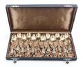 A Cased Set of Twelve German Silver Demitasse Spoons
