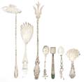 A Collection of Silver and Silverplate Souvenir Spoons