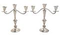 A Pair of American Sterling Silver ThreeLight Candelabra Gorham