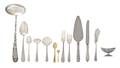 An American Sterling Silver HandChased Partial Flatware Service Stieff