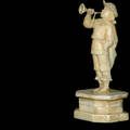 204 Carved Ivory Bugler on a Ivory Base