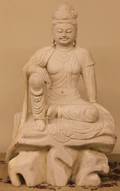 White Marble Quan Yin Figure  Female Energy of Buddha