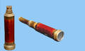 383 Antique Wood and Brass Telescope