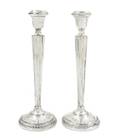 A Pair of American Sterling Silver Candlesticks