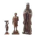 A Group of Three Wood Figures