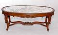 425 French Provincial Marble Top Coffee Table