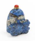 A Chinese Carved Lapis Lazuli Snuff Bottle