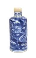 A Blue and White Snuff Bottle