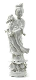 A Chinese Blanc de Chine Figure of Guanyin