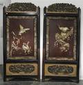 Two Chinese Wood Floor Panels