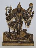 An Indian Bronze and Partial Gilt MultiArmed Deity