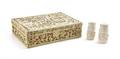 A Chinese Export Carved Ivory Lidded Box