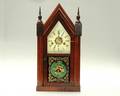 431 American 19th C Mahogany Gothic Empire Clock