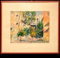 386 John Lavalle Watercolor Courtyard dated 1930