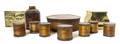 A Tin Banded Bentwood Spice Set