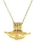 An 18 Karat Gold Ship Form Pendant