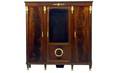 269 Large Mahogany Empire Style Display Cabinet