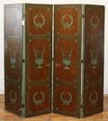 A Neoclassical Style Painted FourPanel Floor Screen
