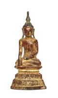 A Gilt Metal Model of Buddha