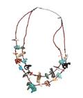 A Zuni Two Strand Fetish Necklace