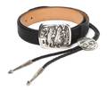 A Hopi Sterling Silver Overlay Bolo and Matching Belt and Buckle Edison Wadsworth