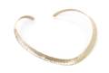 A Hopi 18 Karat Yellow Gold V Shaped Textured Forged Collar Duane Maktima
