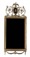 A Neoclassical Style Giltwood Mirror