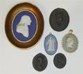 Six Wedgwood and Wedgwood Style Jasperware or Basalt Medallions