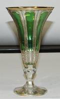 A Continental Enameled Glass Trumpet Vase
