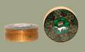 338 Early Enamel and Brass Powder Box with Motto