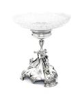 A Victorian Cut Glass and Silver Compote Elkington  Co