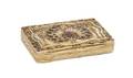 A Continental Gilt Silver and Gemstone Snuff Box
