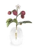 A Gemstone Hardstone Rock Crystal and Gilt Metal Model of Strawberries