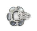 A Scottish Victorian Silver and Agate Inset Buckle