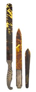 Three Tortoise Shell Page Turners or Paper Knives