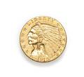 A 1915 US 25 Indian Gold Coin