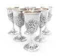 A Set of Six American Sterling Silver Goblets S Kirk  Son