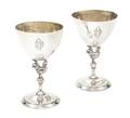 A Pair of American Sterling Silver Goblets Reed  Barton